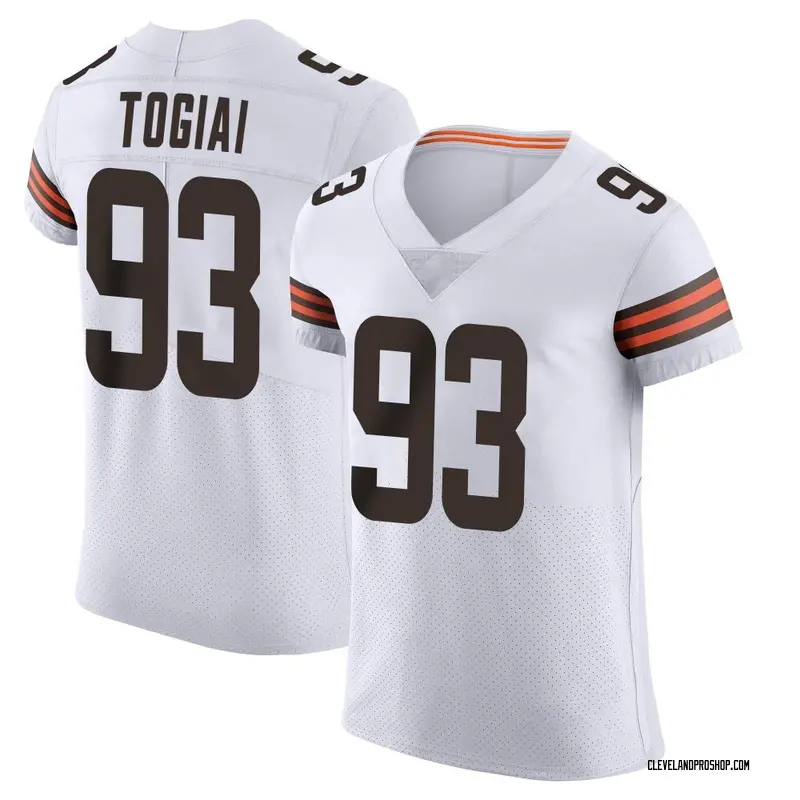 2021 Cleveland Browns Tommy Togai #93 Game Issued White Jersey 1946 P 75 A  S 6