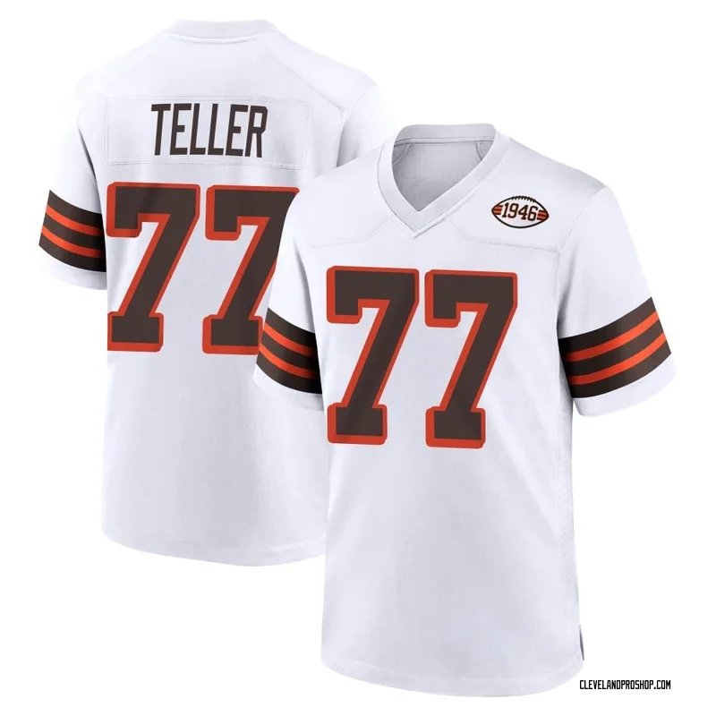 White Men's Wyatt Teller Cleveland Browns Elite Vapor Jersey