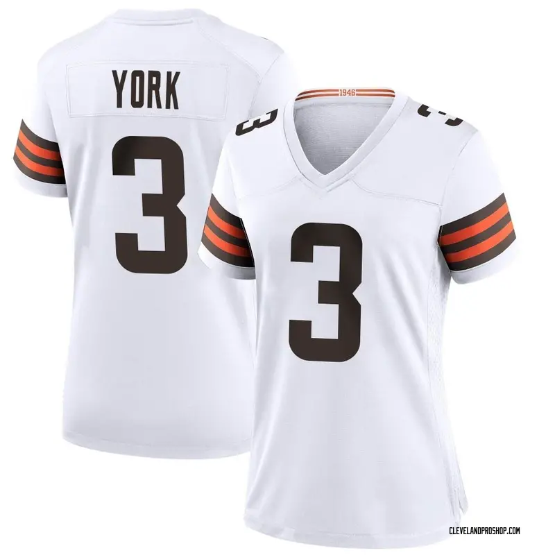 White Women's Cade York Cleveland Browns Game Jersey