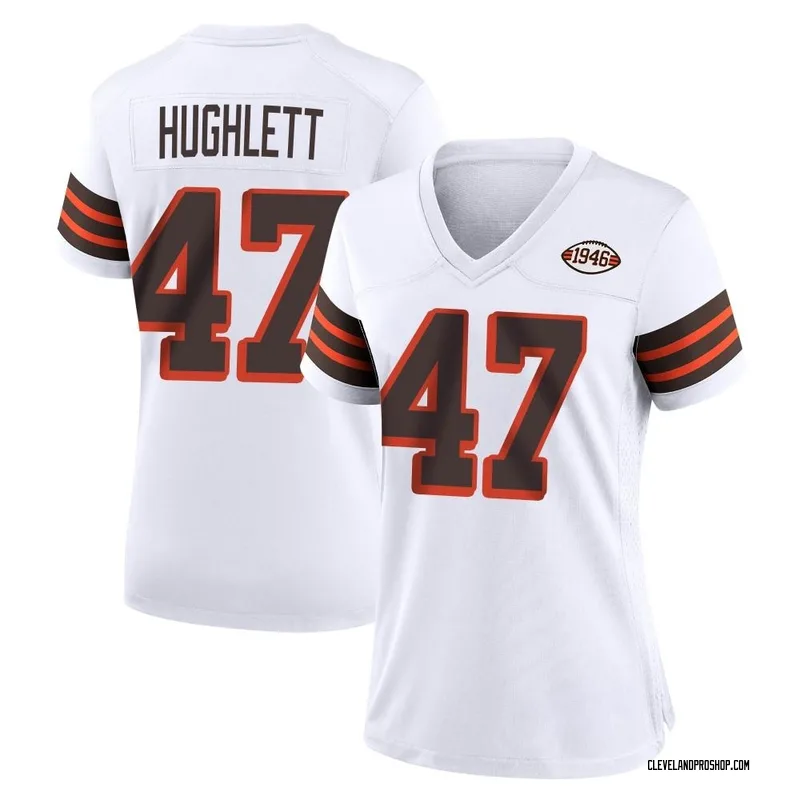 2020 Cleveland Browns Charley Hughlett #47 Game Used White Practice Jersey  76