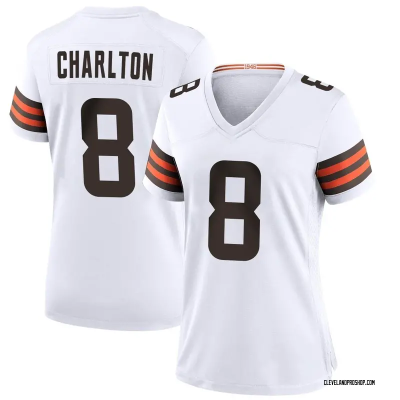 White Women's Joseph Charlton Cleveland Browns Game Jersey