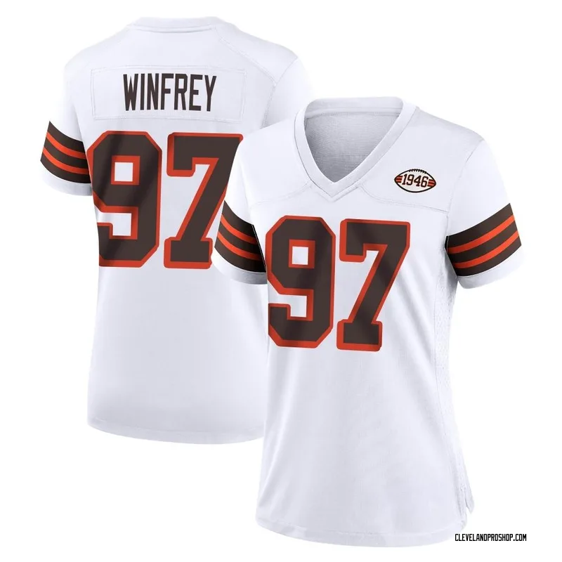 White Women's Perrion Winfrey Cleveland Browns Game 1946 Collection  Alternate Jersey