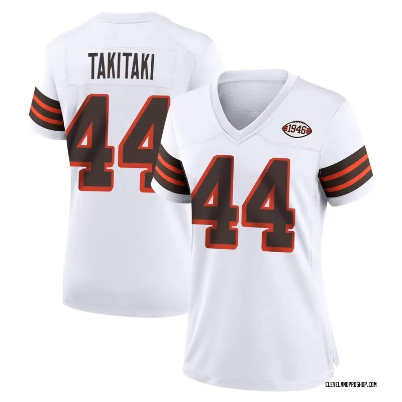 Limited Women's Sione Takitaki Brown Home Jersey - #44 Football