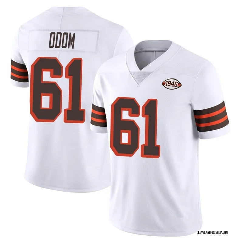 Nike Men's Nike Nick Chubb White Cleveland Browns 1946 Collection Alternate  Vapor Limited Jersey