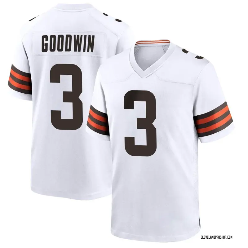 White Youth Marquise Goodwin Cleveland Browns Game Jersey